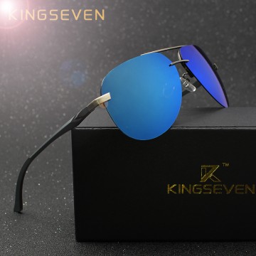 KINGSEVEN Aluminum Magnesium Polarized Sunglasses Men Driver Mirror Sun glasses Male Fishing Female Eyewear For Men32549309491