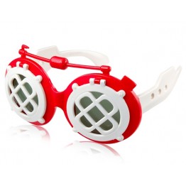 815-C6 Children's Fashionable Plastic Sunglasses (Red & White) M.