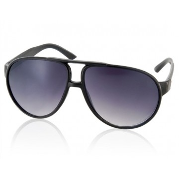 Black PC Frame Gray PC Lens Glasses Sunglasses (Black) M.HP1977B