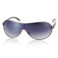 Unisex Metal Frame Glass Lens Sports Glasses Sunglasses (Black) M.HP1775B