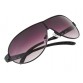 Unisex Metal Frame Glass Lens Sports Glasses Sunglasses (Black) M.HP1775B