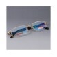 2065 +4.00 Nickel Silver Frame Glass Lens Presbyopic Glasses with Leather Case M.