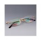 6025 +3.50 Nickel Silver Frame Resin Lens Foldable Presbyopic Glasses with Leather Case M.HP925Y