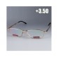 6025 +3.50 Nickel Silver Frame Resin Lens Foldable Presbyopic Glasses with Leather Case M.HP925Y
