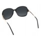 Black PC Frame & Dark Gray PC Lens UV Protection Stylish Glasses Sunglasses (Bright Black) M.HP2427B