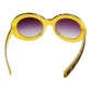 S1002-C7 Women s Plastic Frame Resin Lens Stylish UV Protection Sunglasses (Yellow) M.HP4444X